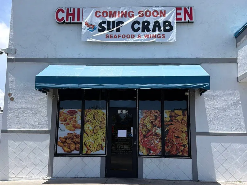 Storefront of upcoming Sup Crab seafood eatery at Sup Crab Pompano Beach, a Seafood Restaurant in Pompano Beach